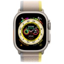 Apple Watch Ultra GPS and Cellular, 49mm Titanium Case with Yellow/Beige Trail Loop (M/L)