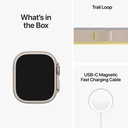 Apple Watch Ultra GPS and Cellular, 49mm Titanium Case with Yellow/Beige Trail Loop (M/L)