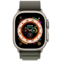Apple Watch Ultra GPS and Cellular, 49mm Titanium Case with Green Alpine Loop (Small)