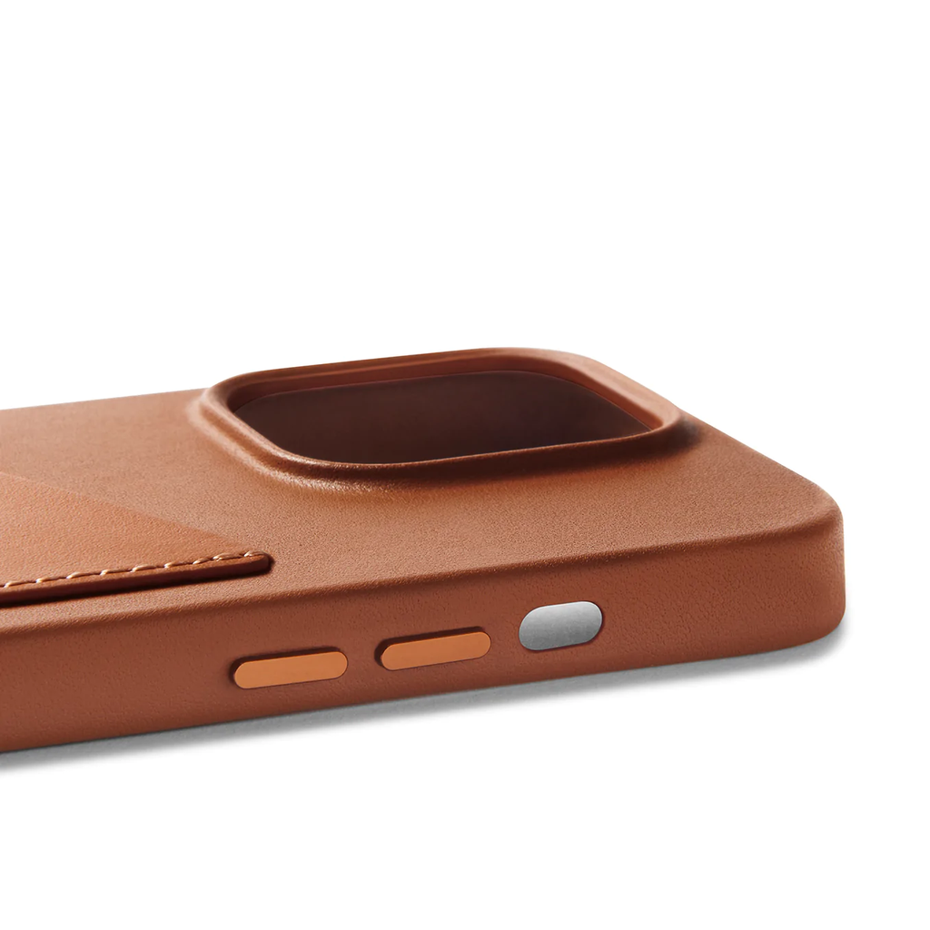 Mujjo Full Leather Wallet Case for iPhone 14 Pro (Tan)