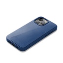 Mujjo Full Leather Wallet Case for iPhone 14 Pro Max (Monaco Blue)