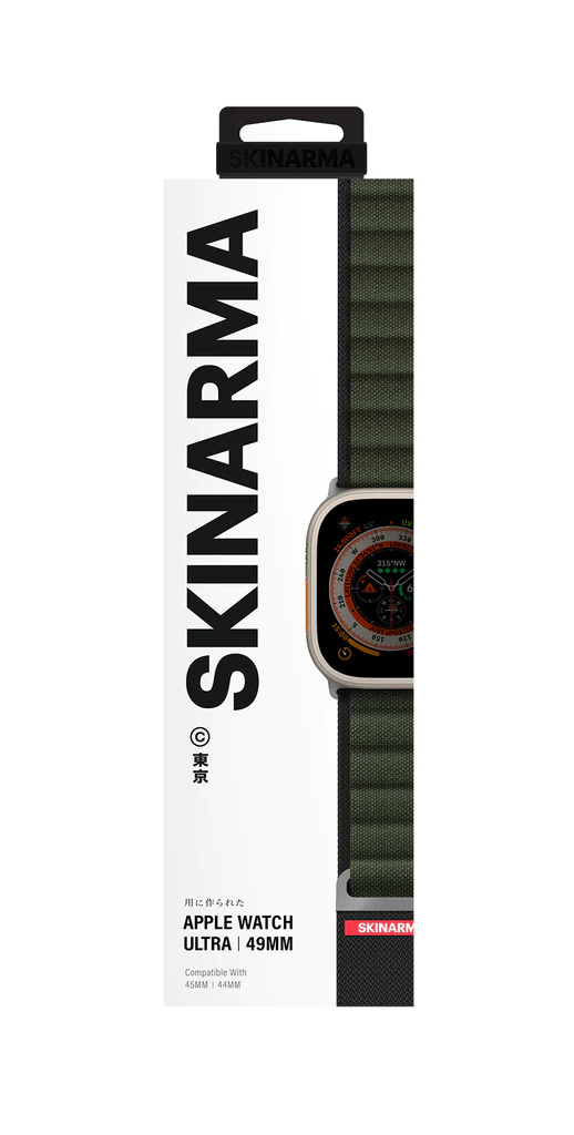 SkinArma Kobu Nylon Strap for Apple Watch Ultra 49mm (Green)