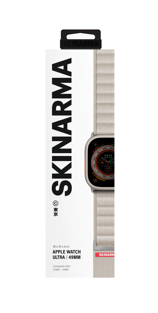 SkinArma Kobu Nylon Strap for Apple Watch Ultra 49mm (Ivory)
