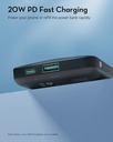 RAVPower Magnetic Wireless Power Bank 10000mAh 20W (Black)