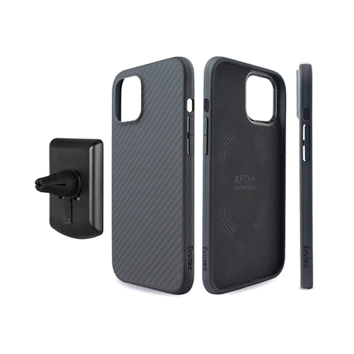 Evutec Karbon Case with AFIX Mount for iPhone 12 Pro Max (Black)
