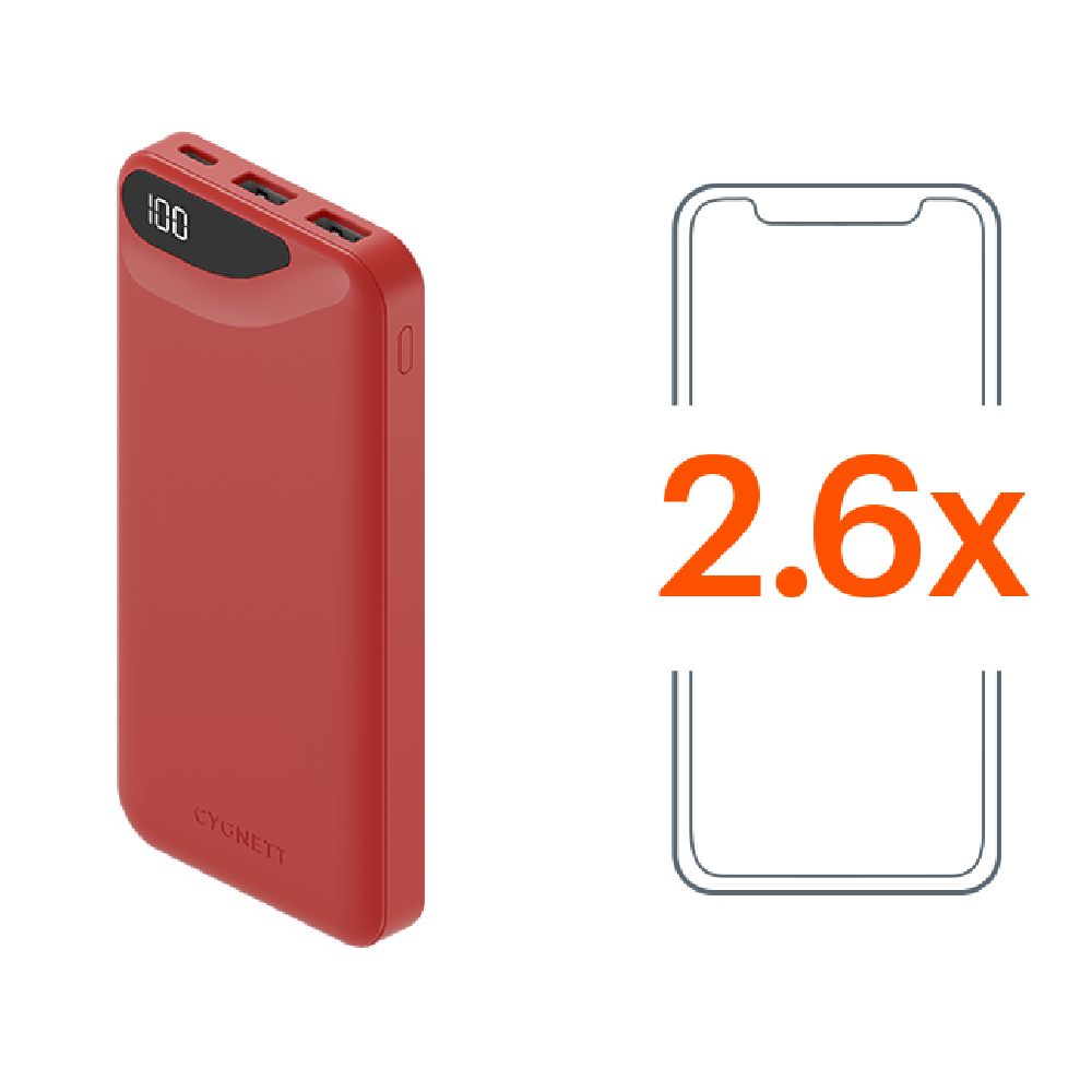 Cygnett ChargeUp Boost Gen3 10K Power Bank (Red)