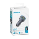 Momax MoVe 67W dual-port car charger (Grey)