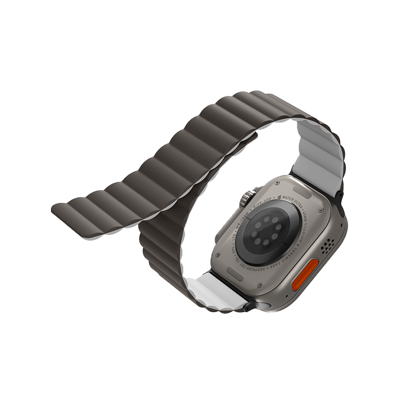 UNIQ Revix Reversible Magnetic for Apple Watch Strap 49/45/44/42mm (Ash Grey/Dove White)