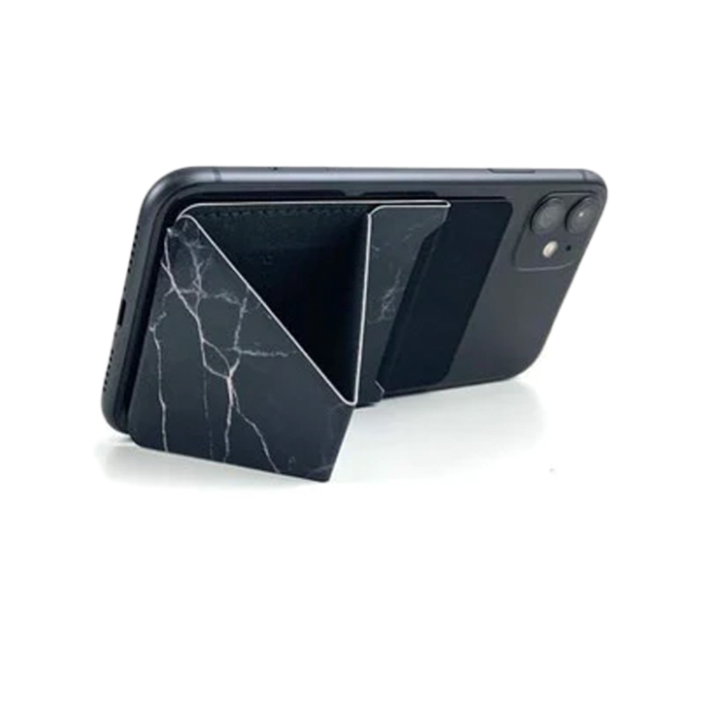 Moft Phone Stand with Card Holder (Marble Black)