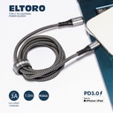 Eltoro Kevlar Black Nylon Cable USB-C TO Lightning 1.5m (Gray)