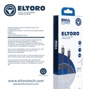 Eltoro Kevlar Black Nylon Cable USB-C TO Lightning 1.5m (Deep Blue)