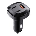 Acefast Metal Car Charger 66W 3 Port 2xUSB-C+USB-A (Black)