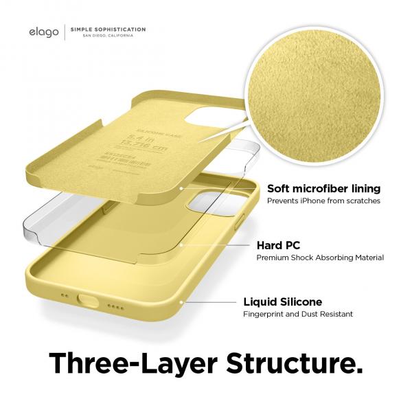 Elago Premium Silicone Case 12 mini (Yellow)