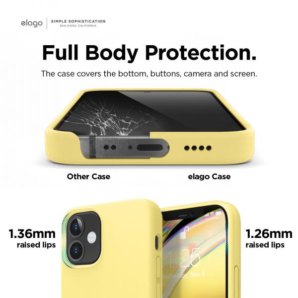 Elago Premium Silicone Case 12 mini (Yellow)