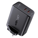 Acefast PD40W (USB-C+USB-C) Dual Port Charger (UK) (Black)