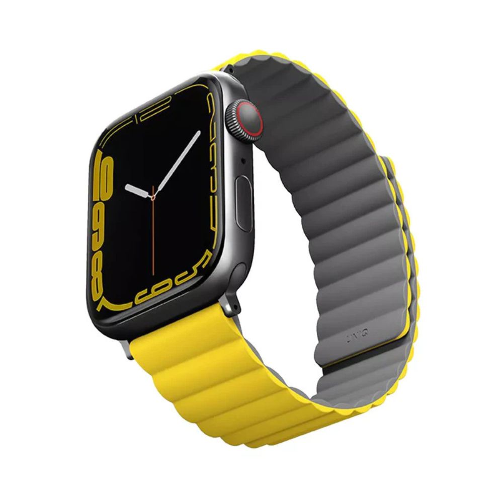 UNIQ Revix Reversible Magnetic for Apple Watch Strap 42/44/45mm (Mustard/Khaki)