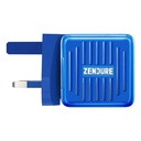 Zendure SuperPort 20W Wall Charger with US+UK Plug Blue