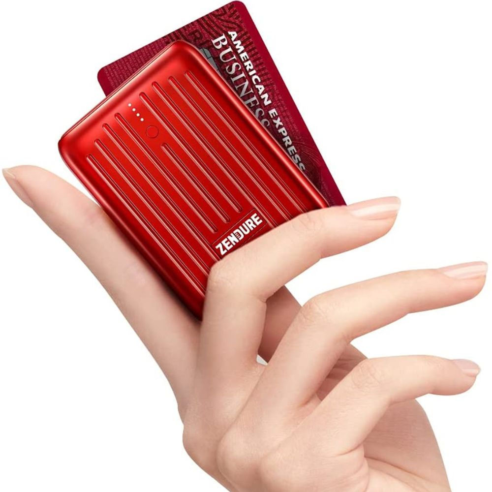 Zendure SuperMini Lightning 10000 mAh Credit Card Sized Red