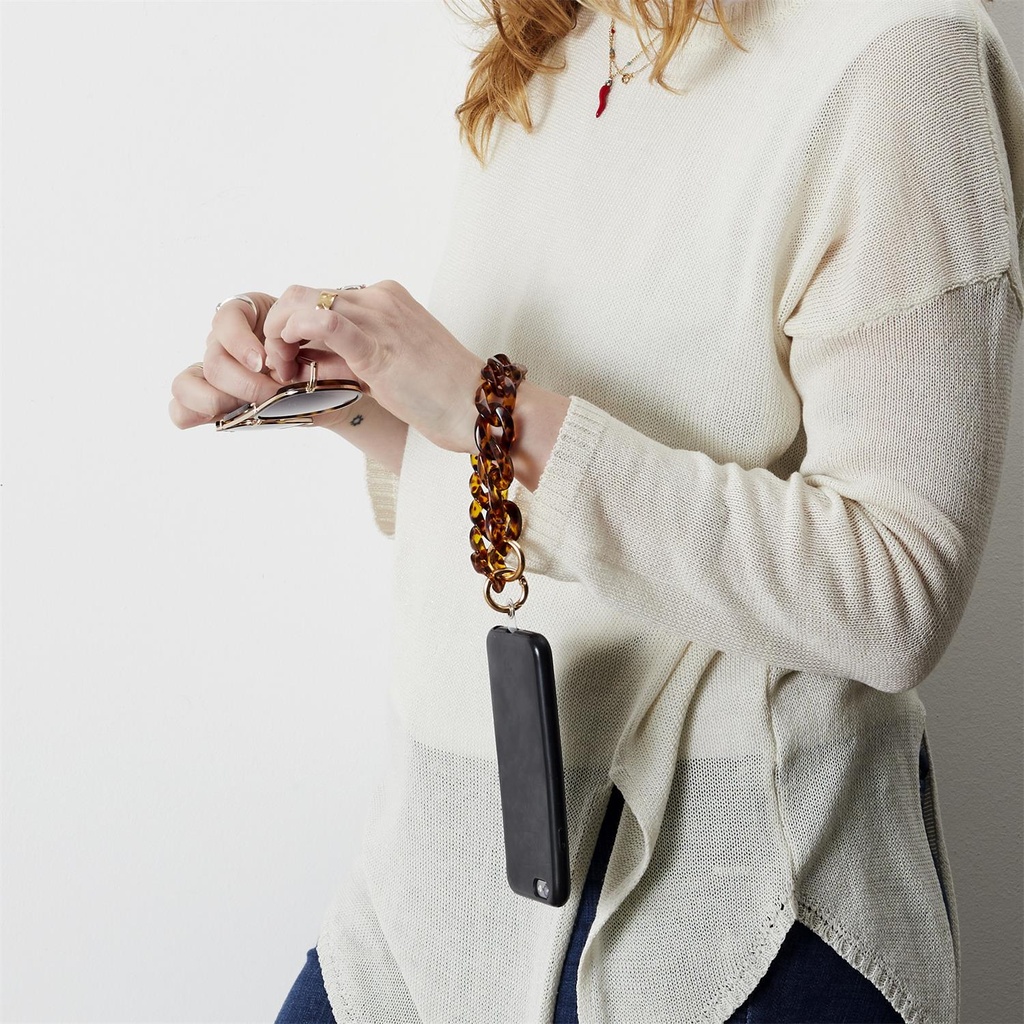 Universal Smartphone Wrist Strap Mesh (Brown)