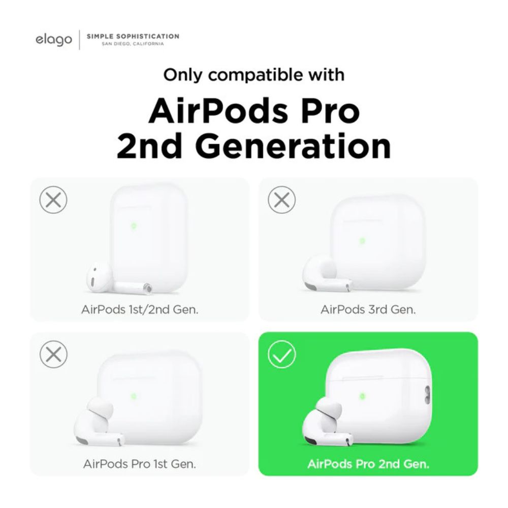 Elago AW5 Case with Strap for AirPods Pro 2 (Black)