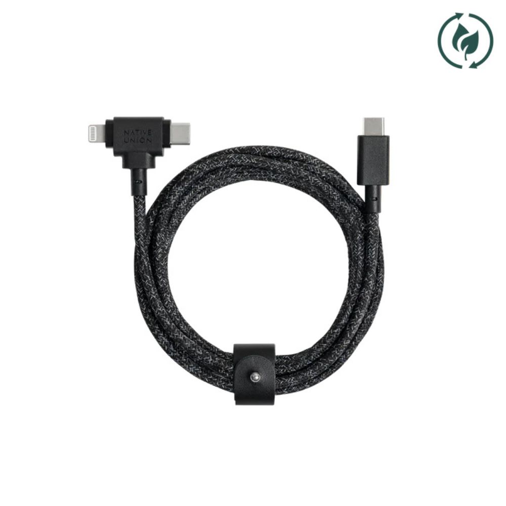 Native Union Belt Cable Type C-C-Lightning Duo 1.8m (Cosmos Black)