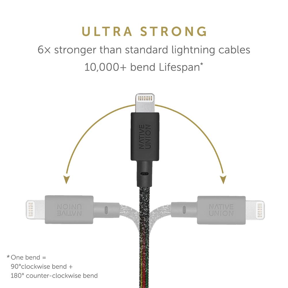 Native Union Belt Cable USB-C to Lightning 1.2m (Cosmos Black)