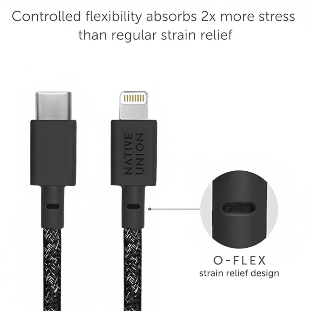 Native Union Belt Cable USB-C to Lightning 1.2m (Cosmos Black)
