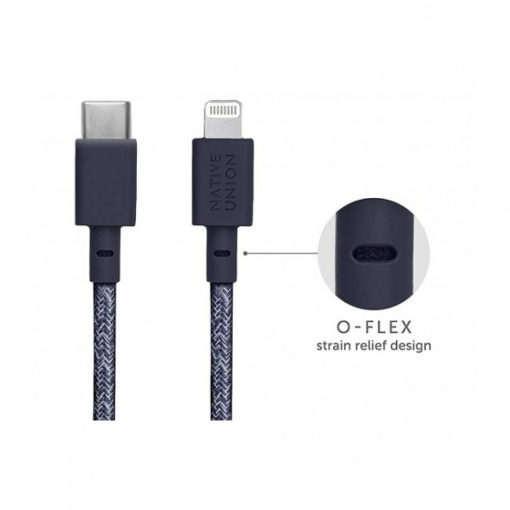 Native Union Belt Cable XL USB-C to Lightning 3m (Indigo)