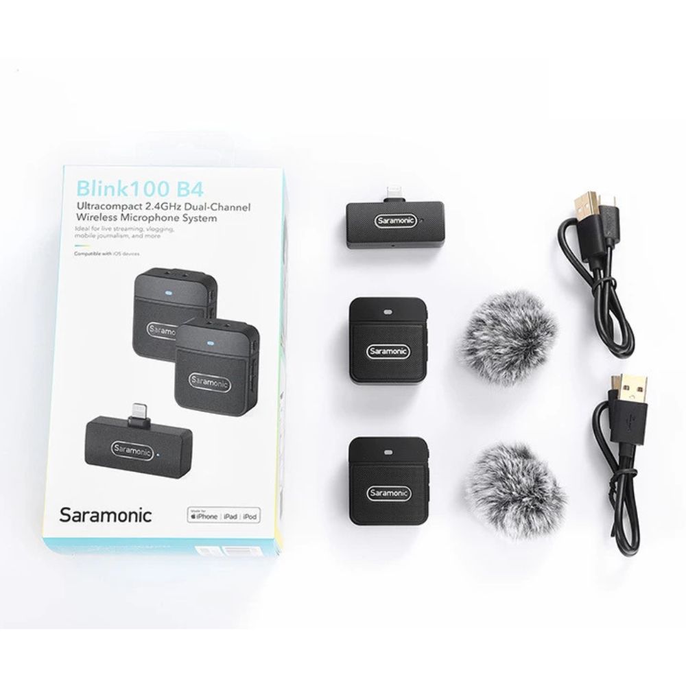 SARAMONIC BLINK 100 B4 ULTRACOMPACT 2.4GHZ DUAL 
CHANNEL WIRELESS MICROPHONE SYSTEM