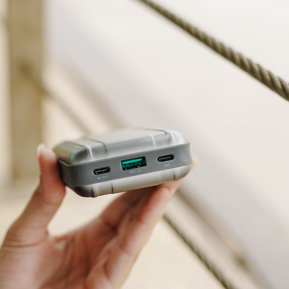 Zendure 10000mAh Crush-Proof Portable Charger (Silver)