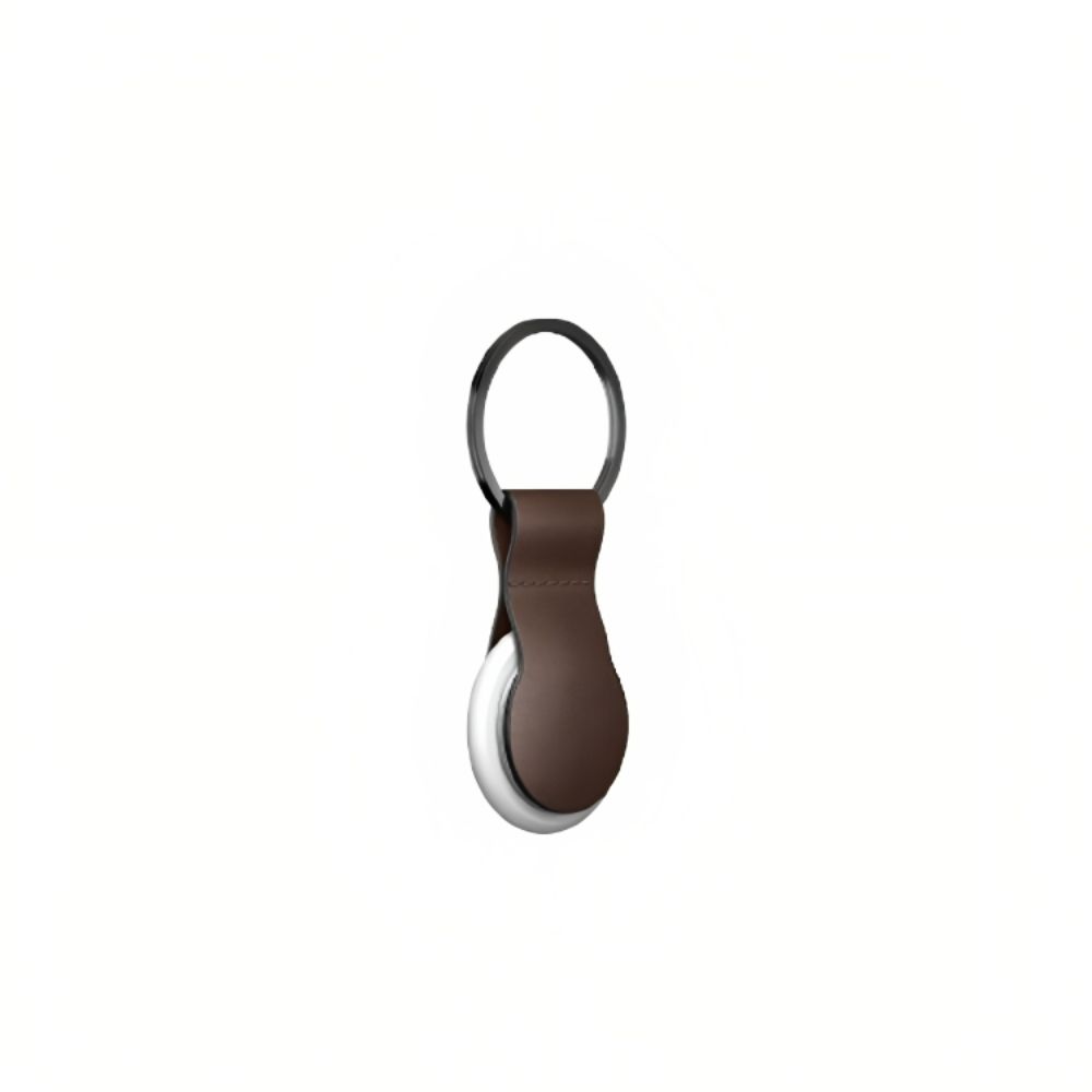 Nomad Leather Loop AirTag Keyring (Rustic Brown/Horween)