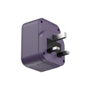 Momax ONEPLUG 1-Outlet Extension Socket With USB (Deep Purple)