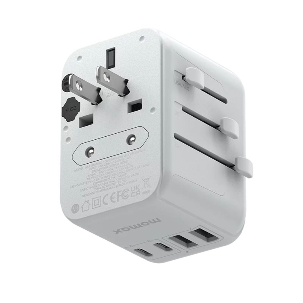 Momax 1-World PD35W 5 ports + AC Travel Adapter (White)