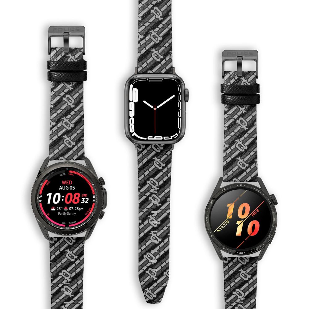 Police Mono Leather Strap for Smart Watch 38/40/41mm (Black)
