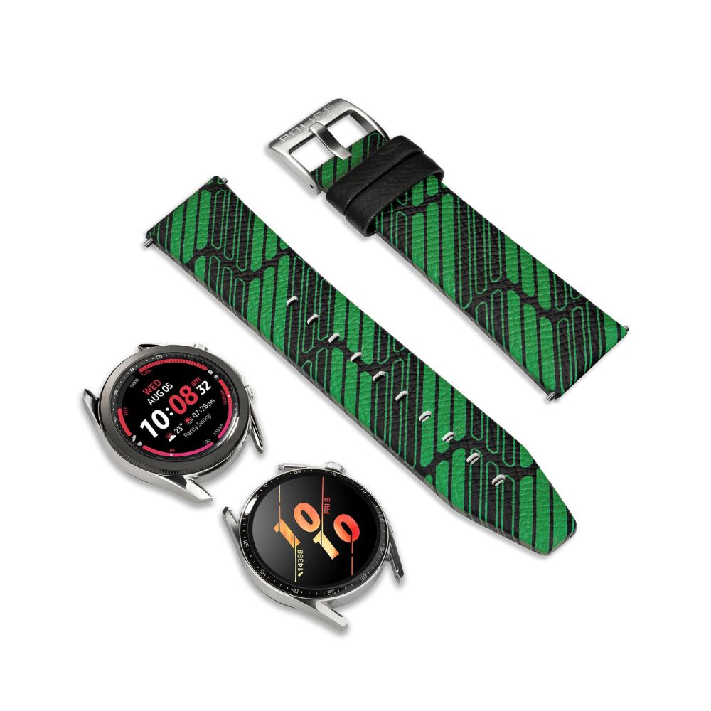 Police Mono Leather Strap for Smart Watch 42/44/45/49mm (Green)