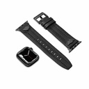 Police Wings Leather Strap for Smart Watch 42/44/45/49mm (Black)