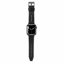 Police Pyramid Leather Strap for Smart Watch 38/40/41mm (Black)