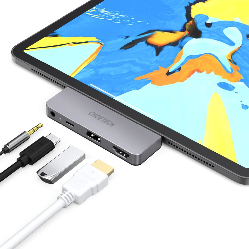 Choetech 4-in-1 USB-C Hub (Grey)