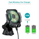 Choetech Fast Wireless Charging Car Dock 15W (Black)