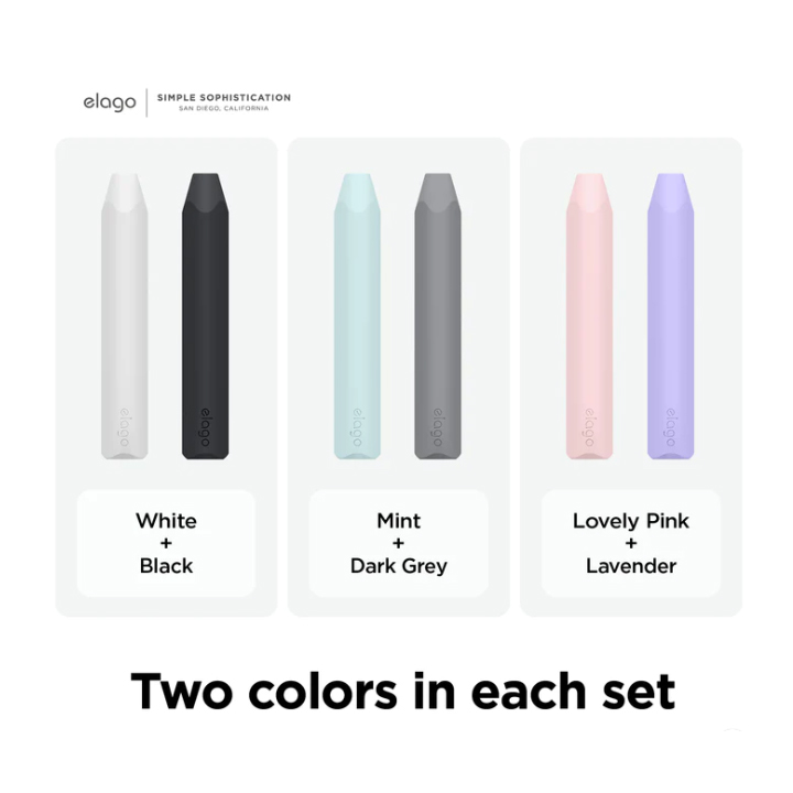 Elago Silicone Grip Holder Apple Pencil (Dark Grey/Mint)