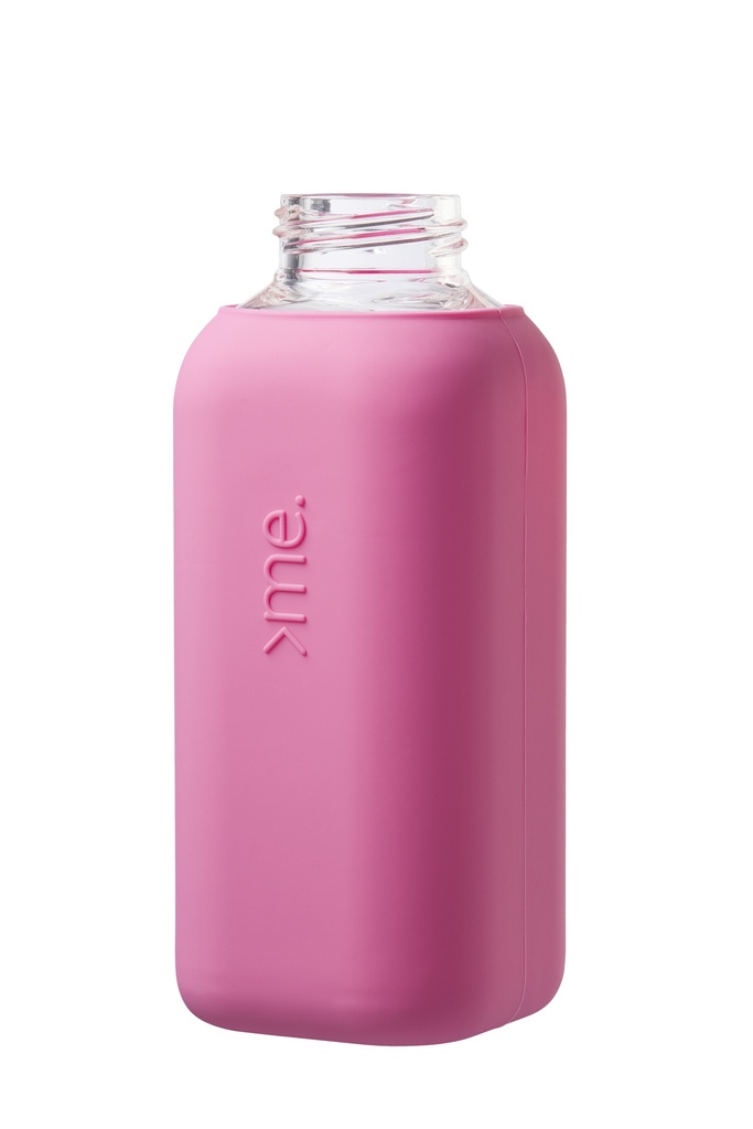 Squireme Y1 Glass Bottle with Silicone Sleeve 600ml (Raspberry Pink)