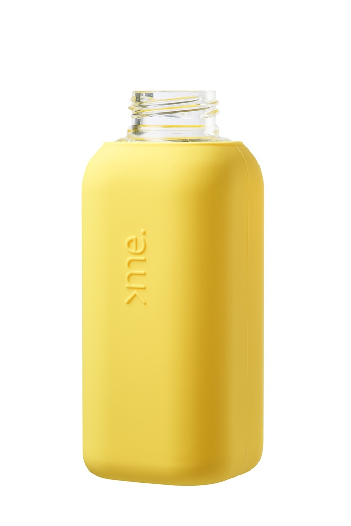 Squireme Y1 Glass Bottle with Silicone Sleeve 600ml (Yellow)