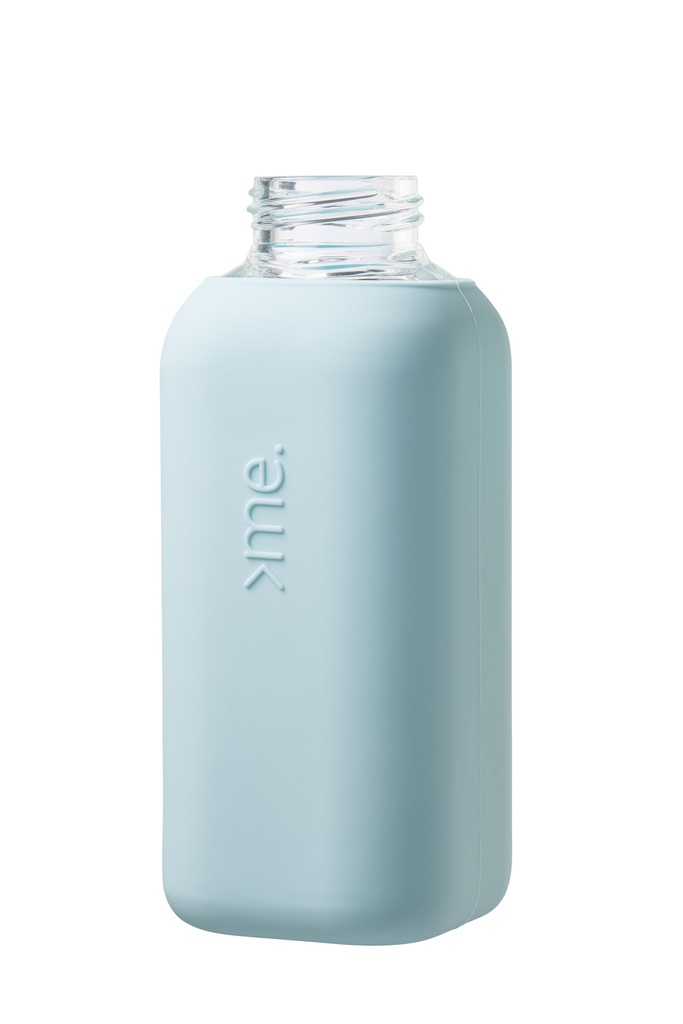 Squireme Y1 Glass Bottle with Silicone Sleeve 600ml (Surf Blue)