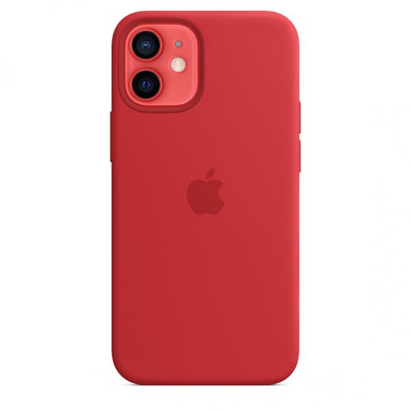 Apple Silicone with MagSafe for iPhone 12 Mini (Red)