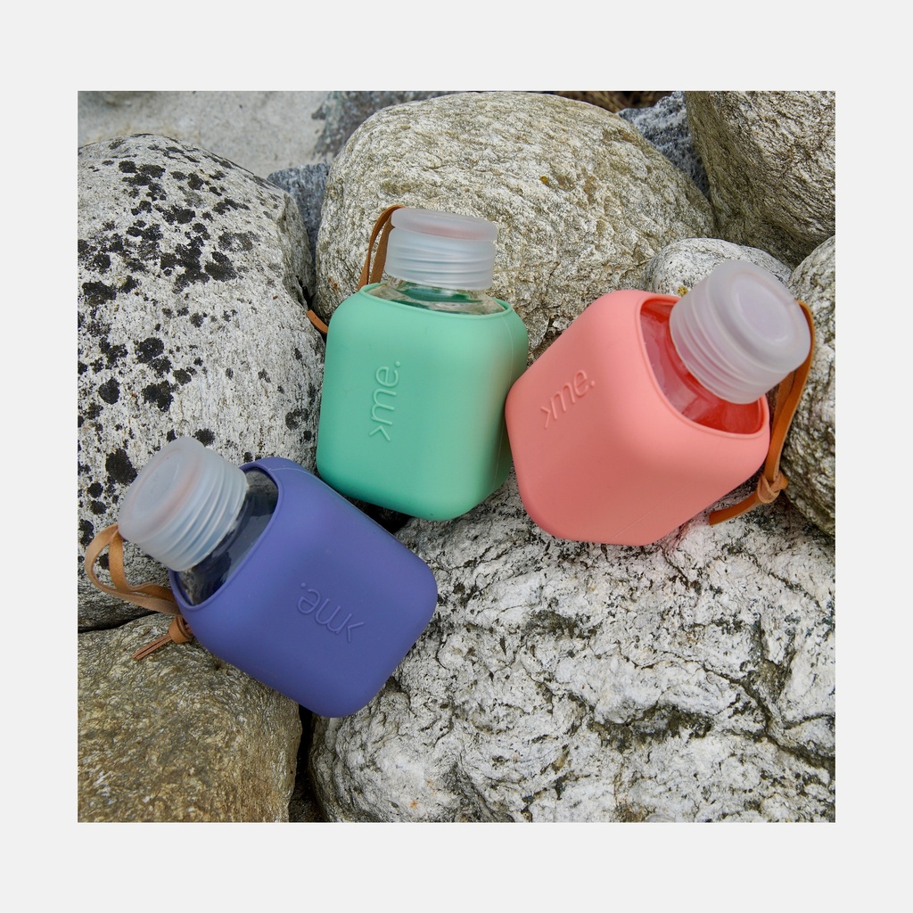 Squireme Y2 Glass Bottle with Silicone Sleeve 370 ml (Cantaloupe)