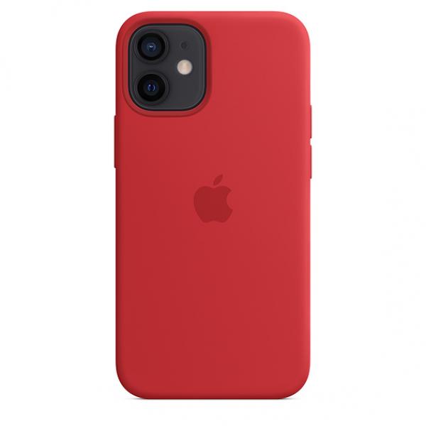 Apple Silicone with MagSafe for iPhone 12 Mini (Red)