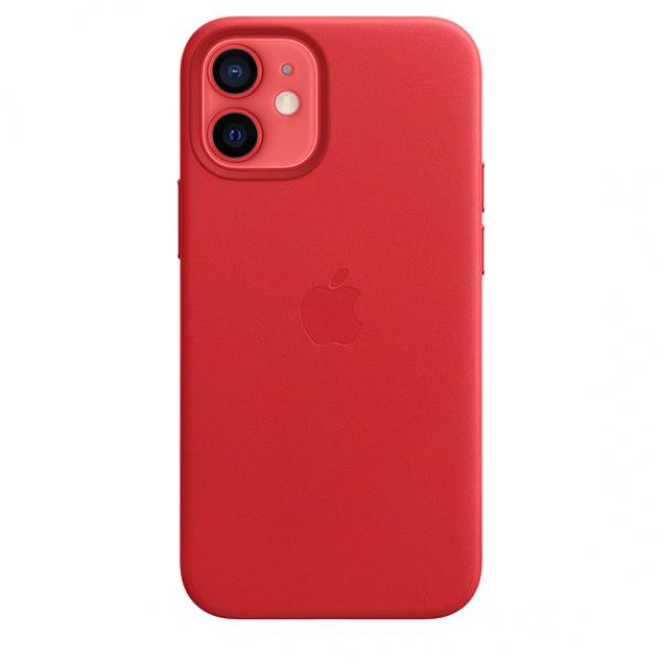 Apple Leather with MagSafe for iPhone 12 Mini (Red)