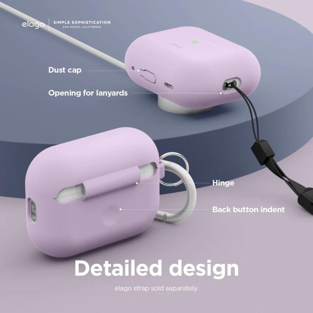 Elago Silicone Hang Case Airpods Pro 2 (Lavender)