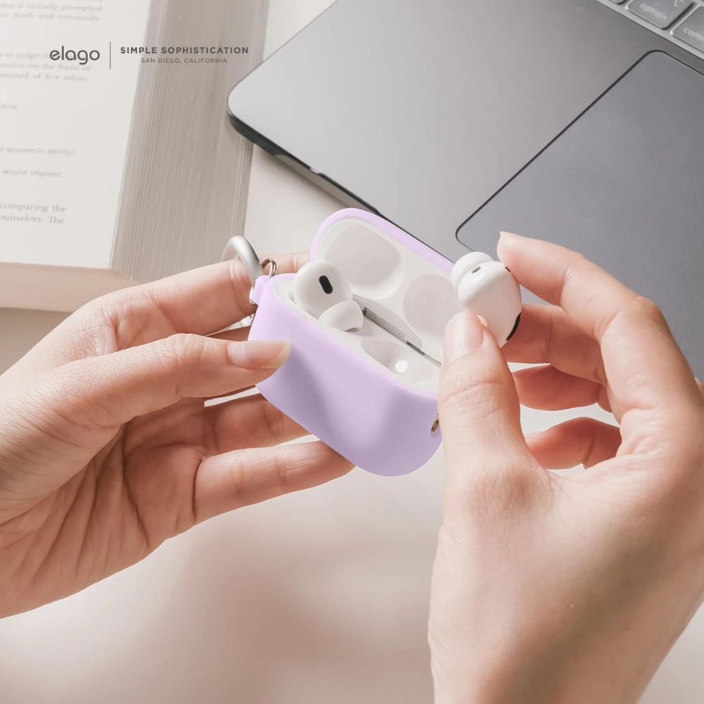 Elago Silicone Hang Case Airpods Pro 2 (Lavender)