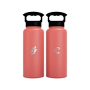 Fifty Fifty Vacuum Insulated Bottle 3 Finger Lid 1L (Coral)